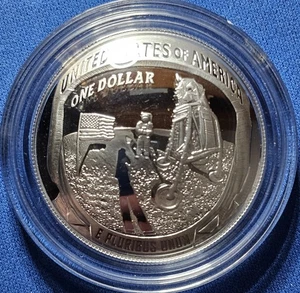 2019-P Apollo 11 Proof Silver Dollar US Mint Commemorative $1 OGP Box & COA - Picture 1 of 4