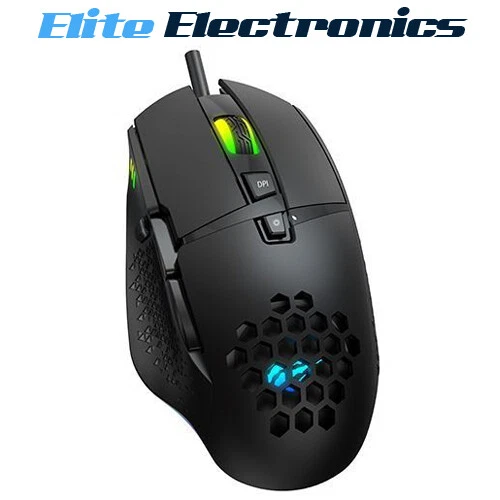 Havit MS1022 RGB Backlit 3200 DPI Honeycomb 7 Buttons Gaming Mouse - Image 1 of 4