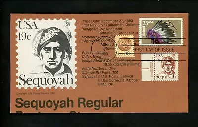 Ranto Cachet US FDC #2504 on 1859 w/ 1734 Flathead Native American Sequoyah 1990 - Image 1 of 2