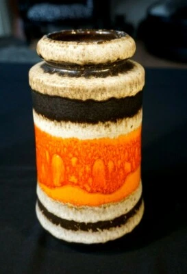 Beautiful Vintage West German Fat Lava Vase - image 1 of 4