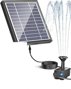 Solar Panel Water pump kit birdbath pond fish tanks etc. fountain heads - Picture 1 of 8