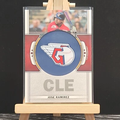 2023 Topps Series 1 - Team Logo Commemorative Patches #TLP-JRA Jose Ramirez - Image 1 of 2