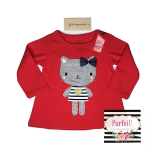 Valentine's Day Girls Infant Baby Top Red Long Sleeve Tunic Twin Baby Clothes - Picture 1 of 8