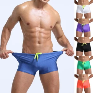 Mens Swimming Pants Underwear Trunks Swimwear Beach Swim Shorts Boxer Briefs UK - Picture 1 of 19