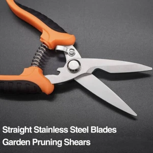 Stainless Steel Pruning Shear Garden Lawn Branch Fruit Picking Scissor Snips NEW - Picture 1 of 6
