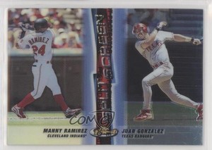 1999 Topps Finest Split Screen Refractor Left Manny Ramirez Juan Gonzalez #SS6