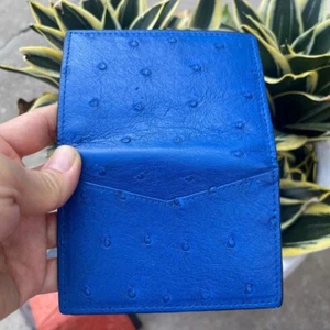 Bụle OSTRICH GENUINE LEATHER SKIN CREDIT CARD HOLDER/ WALLET CARD/ CARD HOLDER - Picture 1 of 16