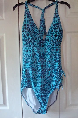 Traje de baño para dama azul floral talla 14 escapes tropicales  Foto 1 de 2