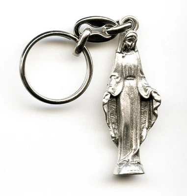 VIERGE STATUETTE PORTE CLES METAL ARGENTE 3D - Photo 1/2