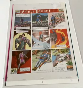PRINCE VALIANT 3-M HAL R. FOSTER Negative Newspaper Comic Strip Original ART - Picture 1 of 7