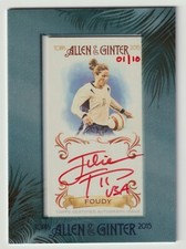 Julie Foudy 2015 Topps Allen & Ginter Mini Framed Red Ink Auto #1/10- USA Soccer