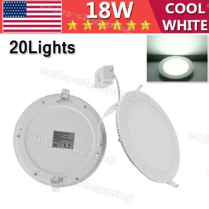 20PCS 8Inch LED Ceiling Lights Ultra-Thin Recessed Retrofits Kit 6000K Daylight - Picture 1 of 7