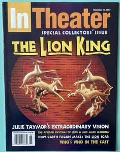 NUMERO SPECIALE DA COLLEZIONE IL RE LEONE nella rivista teatrale - 21 novembre 1997 - Foto 1 di 6