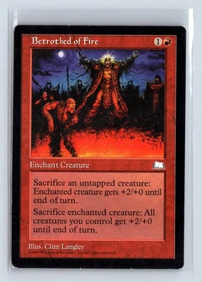 (2x) BETROTHED OF FIRE – MTG Magic the Gathering Card – Weatherlight – Common - Image 1 of 4