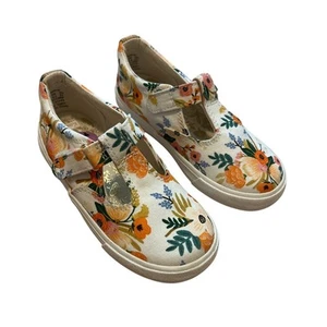 Keds x Rifle Paper Co. Lively White Floral Lace Up Sneakers girls Shoes 10.5  - Picture 1 of 6
