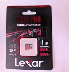 Lexar 1TB PLAY PRO microSD Express Card Swtich 2 UHS-I SDXC 900/600 MB/s IN HAND - Picture 1 of 2