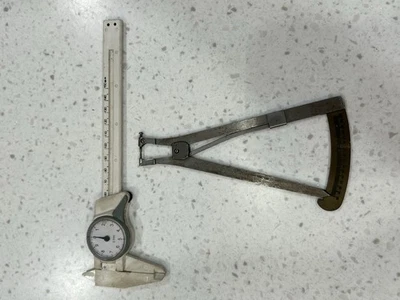 Herramienta calibrada de pinza de esfera de 8" y herramienta de maquinista de pinza de 3 1/2 de colección Foto 1 de 4