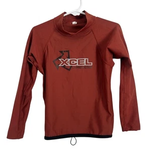 Xcel Size 6 Long Sleeve Rash Guard Swim Top Rust Brown - Picture 1 of 6