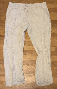 Pantalones de verano de lino blanco Saks 5th Avenue para hombre - ideales para playa, ropa informal - Imagen 1 de 4