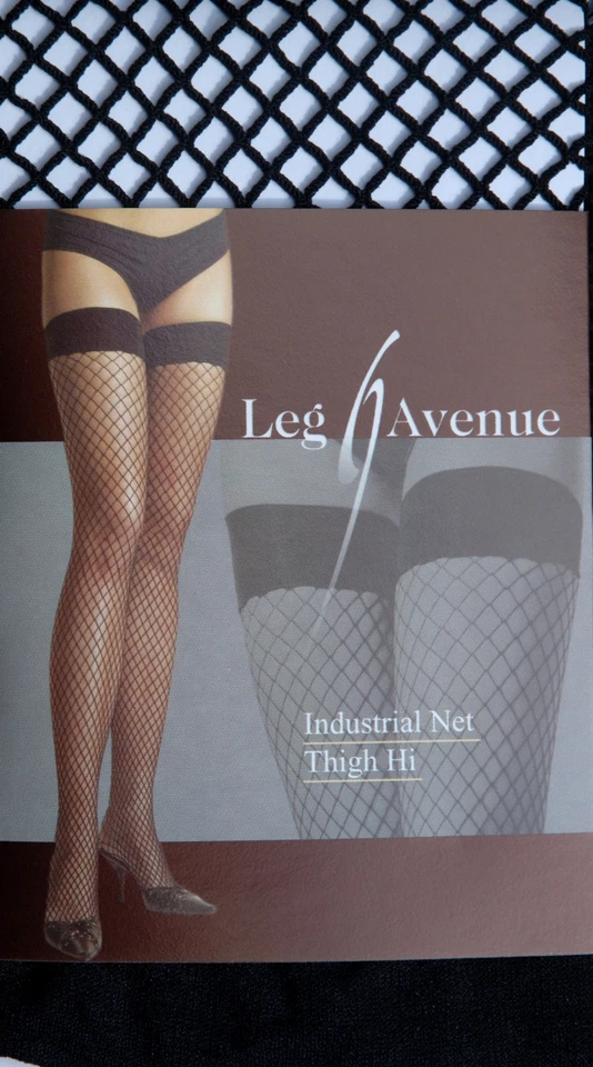 Leg Avenue 时尚工业网黑色大腿长袜均码 — 第 1/1 张图片
