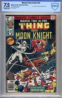 Marvel-Two-In-One #52 - CBCS 7.5 (VF-) 1979  Bronze Age - Moon Knight - image 1 of 2