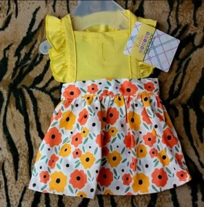Pet Dress Dog or Cat Yellow Sun Dress w Flowers sm med ea.New! - Picture 1 of 2
