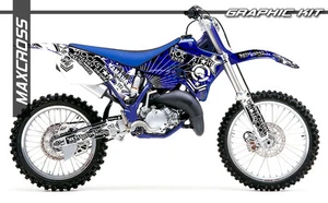 YAMAHA YZ125 YZ250 1996 1997 1998 1999 2001 MAXCROSS GRAPHICS FULL DECALS KIT MX - Picture 1 of 4