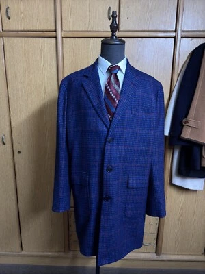 Brooks Brothers wool mohair silk cashmere Blue Men’s Coat Suit OverCoat 44L - Image 1 of 4