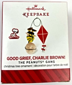 Snoopy Peanuts Hallmark 2014 Good Grief Charlie Brown Spring Kite Flying Ornamen - Picture 1 of 2