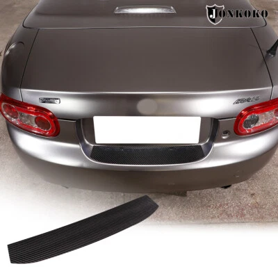 Carbon Fiber Car Rear Trunk Guard Trim Accessories For Mazda MX-5 Miata 2009-14 - Image 1 of 4