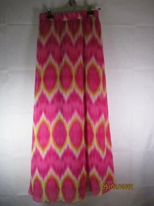 Maxi Falda G by Giuliana Rancic Rosa/Amarillo/Blanco Forrada Chifón T5 - Talla S - Imagen 1 de 2