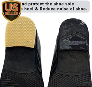 Shoe Repair Rubber Heels, Adhesive anti Slip Pads for Shoes, Noise Reduction ... - Picture 1 of 6