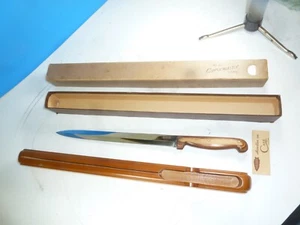 Old Vtg #23 Carvemaster By Case Long Cutlery Blade Knife With Wood Holder Box - Picture 1 of 8