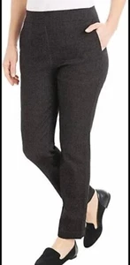 Dalia Women's Pull-on Ponte Casual Pant with Built-in Tummy Control Panel Large - Picture 1 of 7