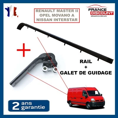 Galet Porte Coulissante Droite + Rail guidage Master ll = 7700352371 7700352379 - Photo 1/4