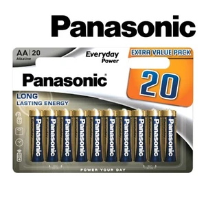 Official Panasonic Alkaline Power AA Battery 20 Pack W/ Anti Leak Protection - Picture 1 of 4