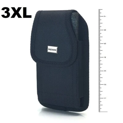 3XL RUGGED CELL PHONE VERTICAL POUCH WITH METAL CLIP AND BELT LOOP HOLSTER - Image 1 of 3