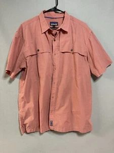 Patagonia Men’s Island Hopper Vented Fishing Shirt orange Plaid Outdoor XL - Picture 1 of 7