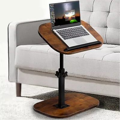 C Table End Table Adjustable Height, 360° Swivel & Flip Top TV Tray Laptop Table - Image 1 of 4