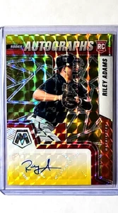 2022 Mosaic Gold Mosaic Prizm #RAM-RA Riley Adams Rookie Auto /88 RC Yellow - Picture 1 of 2