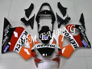 Black Orange Repsol ABS Injection Mold Bodywork Fairing Panel for CBR954RR 02-03 - Picture 1 of 5