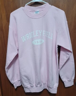 Женская толстовка Wrigley Field Established 1914 розовый пуловер Gildan средний размер - Изображение 1 из 4