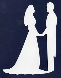 More details for bride &amp; groom sm 7x5cm die cuts card making wedding invitation party couple love
