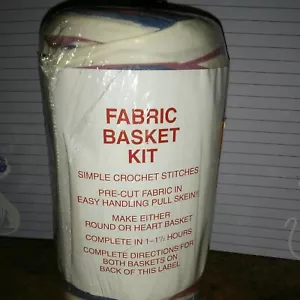 Rag Yarn Precut Fabric Strips Basket Kit 15oz Rose White Blue - Picture 1 of 4