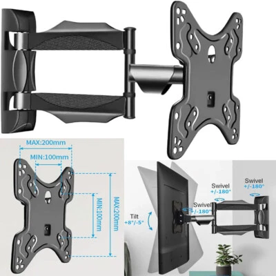 Universal Full Motion TV Wall Mount Bracket Swivel Tilt for 14 22 26 32 40 42" - Image 1 of 4