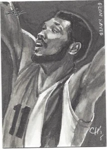 2014 Leaf Masterworks Elvin Hayes Sketch Art Card 1/1 Artist Chris Henderson - Picture 1 of 4