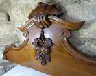 37.8'  Antique French Hand Carved Wood Solid Oak Pediment - Crown