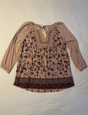 Blusa Floral América Vintage - Para Mujer Pequeña - Boho Chic - Nueva Con Etiquetas Foto 1 de 4