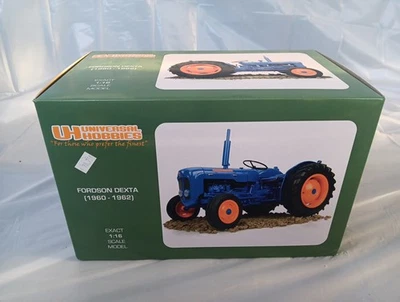 1960-1962 FORDSON DEXTA TRACTOR BLUE 1/16 DIECAST MODEL UNIVERSAL HOBBIES UH2898 - Image 1 of 4