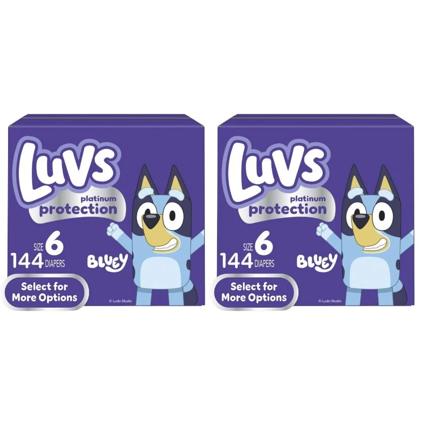 Pañales para bebé Luvs Platinum Protection talla 6, 144 unidades Foto 1 de 2